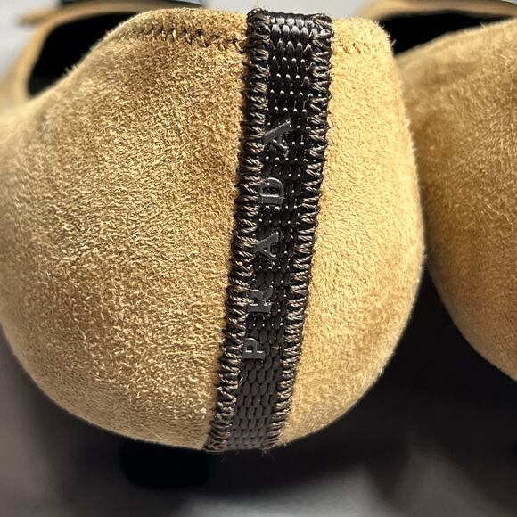 Prada Kitten Heels Iconic Mod Buckle Square Toe sz 40 (size 9.5-10) Old Money - Picture 8 of 16